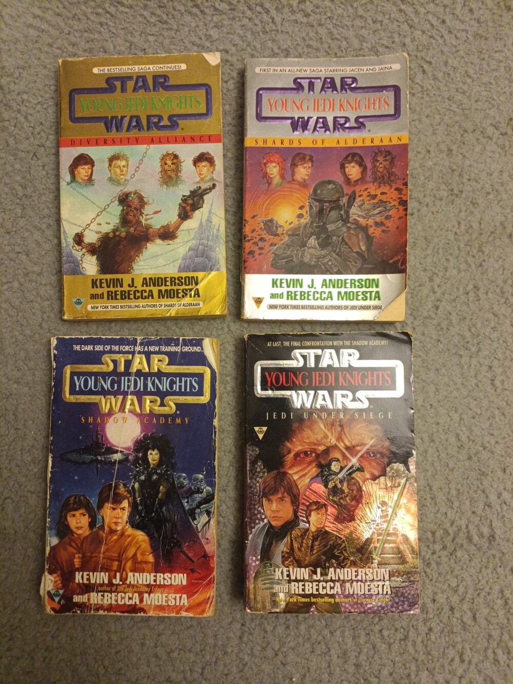 Star Wars Young Jedi Knights Set of 4 Paperback Books by Kevin J. Anderson and R